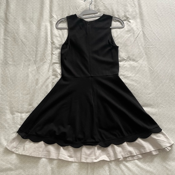 Aqua (Bloomingdales) Mini High Neck Dress w White Trim - Picture 2 of 3